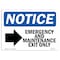 Signmission OSHA Sign, Emergency And Maintenance Exit With Symbol, 24in X 18in Aluminum, 18"W, 24" L, Landscape OS-NS-A-1824-L-11750 - alternate 1